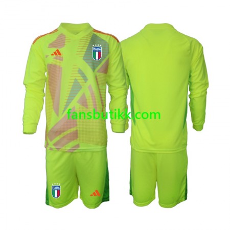 Fotballdrakt Italia Keeper Barn Hjemmetrøye Euro 2024 Langermet